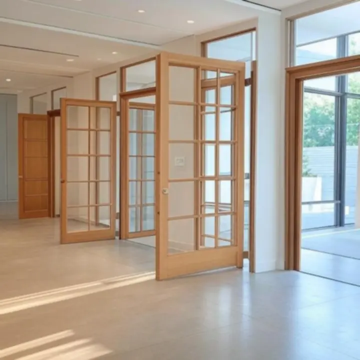 Modern bejárati és beltéri ajtókollekciók semleges, letisztult enteriőrben