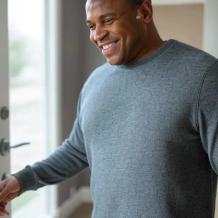 Modern, letisztult ajtók egységes kilincsekkel egy referencia projektben