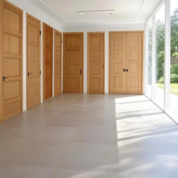 Modern prémium bejárati és beltéri ajtókollekció letisztult enteriőrben