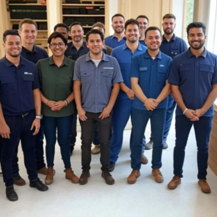 Entryras ajtóbeépítő szakemberek munka közben